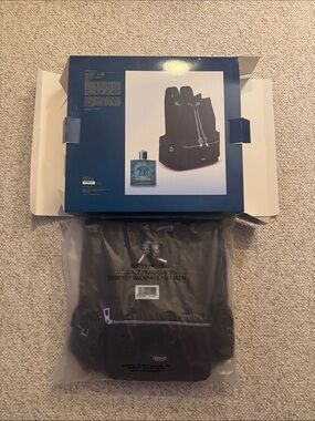 Versace Black Drawstring Backpack with Front Zip